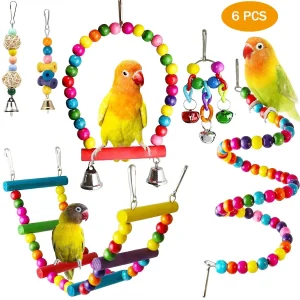 6 PCS Bird Toys Parakeet Toys