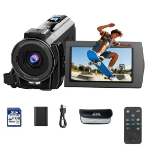Campark 4K 30FPS Video Camera 48MP Camcorder with IR Night Vision 16X Digital Zoom 3.0