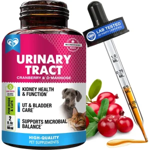 Cat & Dog Urinary Tract Infection Treatment & Natural UTI Cranberry -Kidney+Bladder Support Supplement