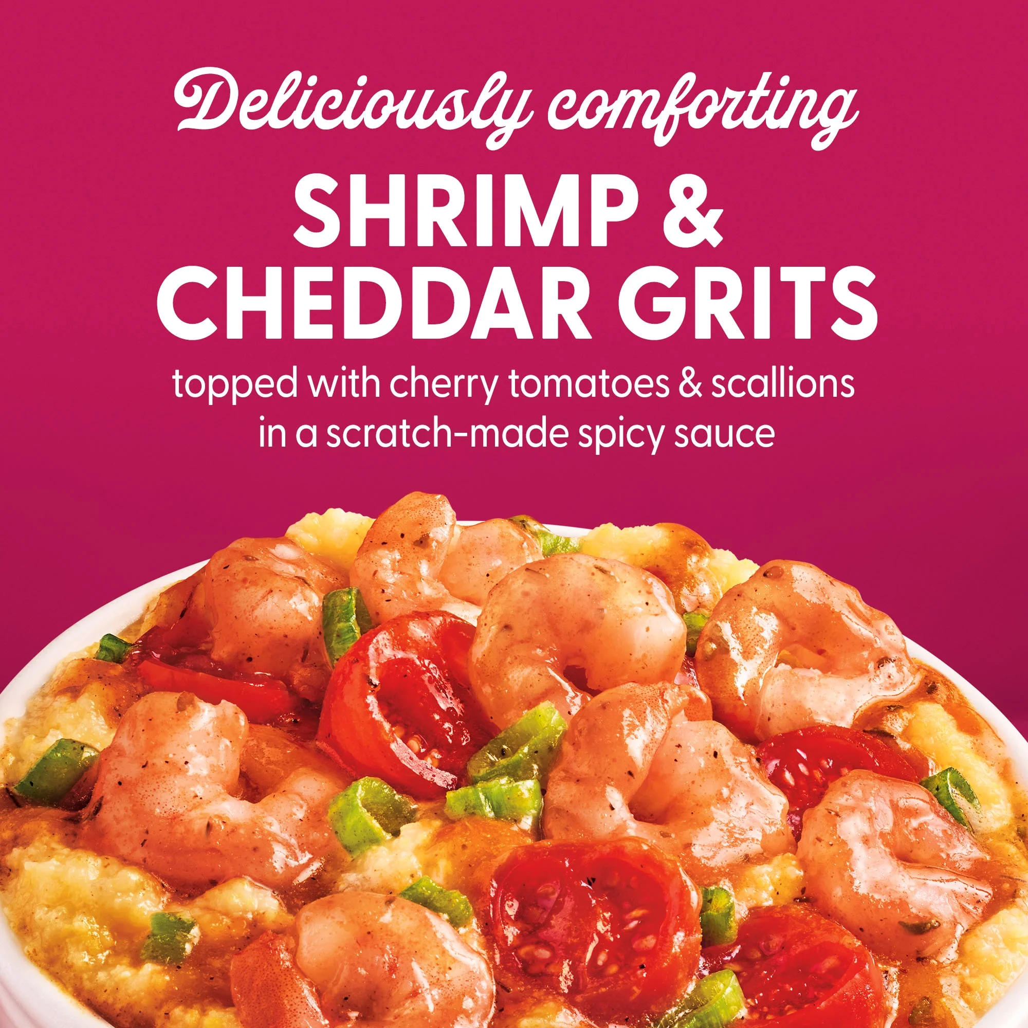 Dolly Parton's Shrimp & Grits With Cheese, Tomatoes, Scallions, Spicy Sauce 11 oz (frozen)