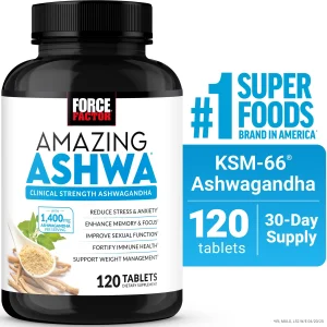 Force Factor Amazing Ashwa with KSM-66 Ashwagandha for Stress Relief