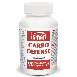 SuperSmart - Carbo Defense - Carb Blocker Suppelment - with Banaba, Green Tea, Chromium